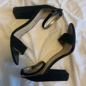 Black block heels